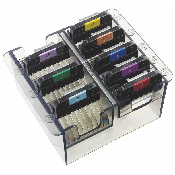 Wahl/Moser afstandskamst i rustfri stl, 8 stk.