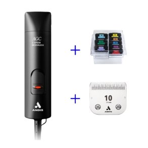 Andis AGC Super 2 speed Brushless sort m/skr 10 og afstandskamst