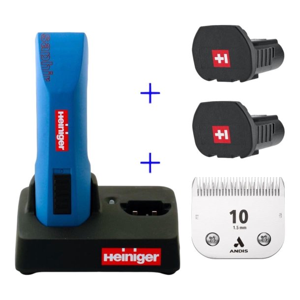 Heiniger Saphir cordless, 2 batterier og skr 10