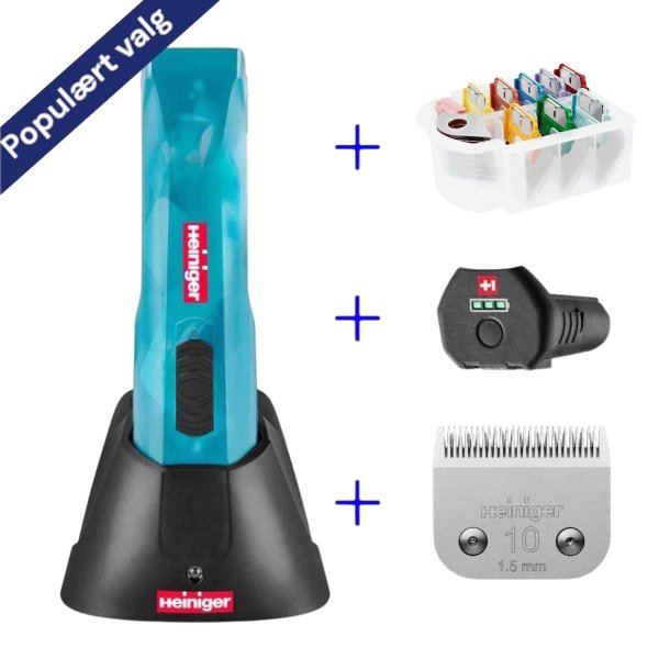 Heiniger Opal cordless 2 speed m/1 batteri, sk�r 10 og afstandskams�t
