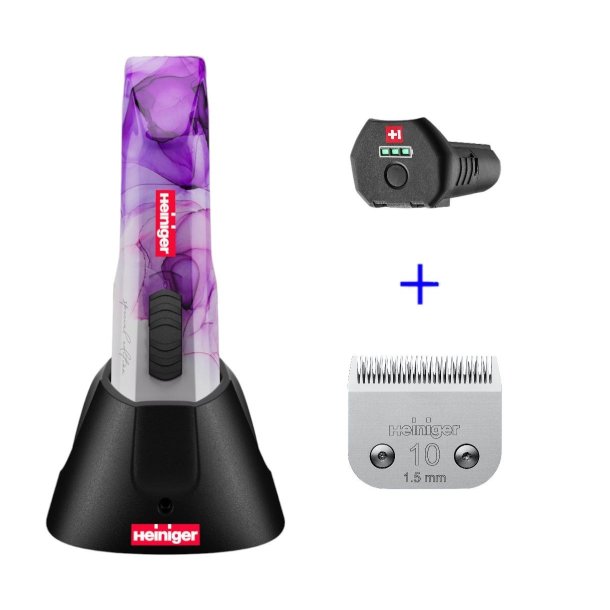 Heiniger Opal cordless special edition 2 speed m/1 batteri og skr 10 red line