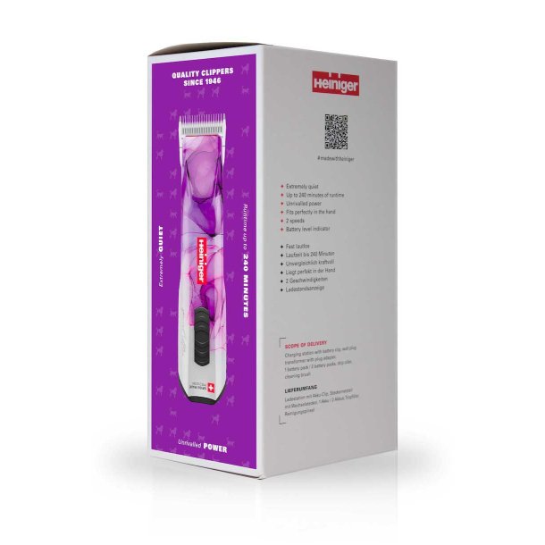 Heiniger Opal cordless special edition 2 speed m/1 batteri og afstandskams�t