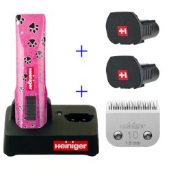 Heiniger Saphir pink cordless med 2 batteri og skr 10