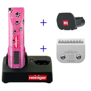 Heiniger Saphir pink cordless med 1 batteri og skr 10