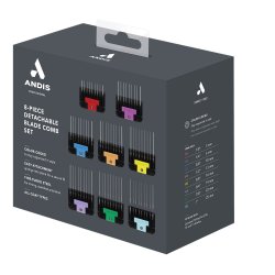 Andis universal afstandskamst rustfri stl, 8 stk.