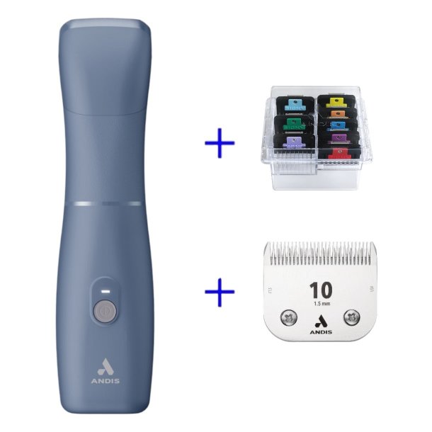 Andis eMERGE bl m/skr 10 og afstandskamst