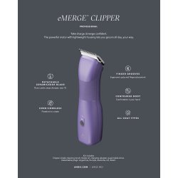 Andis eMERGE lilla m/skr 10 og afstandskamst