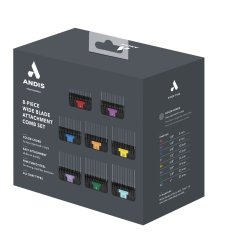 Andis Wide afstandskamst rustfri stl, 8 stk.