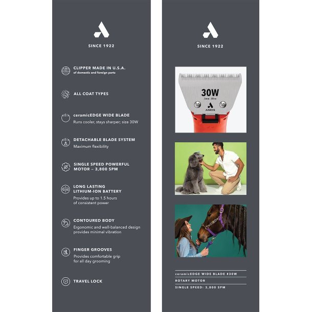 Andis eMERGE orange m/skr 30W