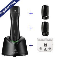 Andis Pulse ZR 2 m/2 batterier og skr 10