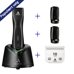 Andis Pulse ZR 2 m/2 batterier og skr 10