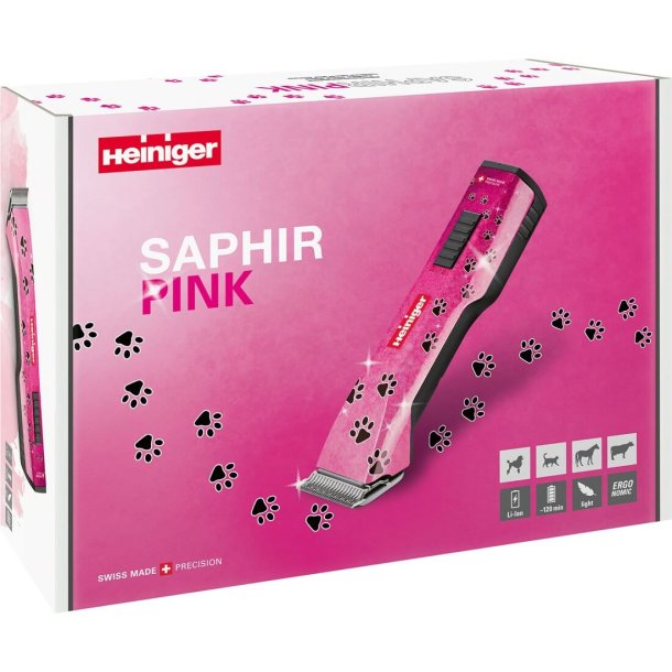 Heiniger Saphir pink cordless med 2 batteri og skr 10