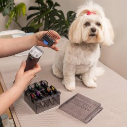 Wahl/Moser afstandskams�t i rustfri st�l, 8 stk.