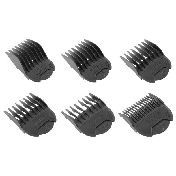 Wahl/Moser slide-on afstandskamst i plastik, 6 stk.