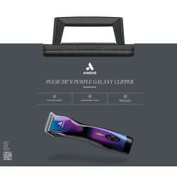 Andis Pulse ZR 2 Purple Galaxy Limited Edition m/1 batteri og skr 10